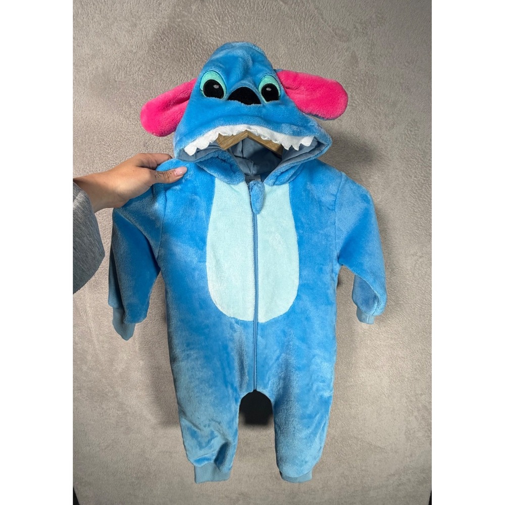 Disney Lilo & Stitch Kids Plush Fleece Hooded Suit Halloween Costume 100 3/4T